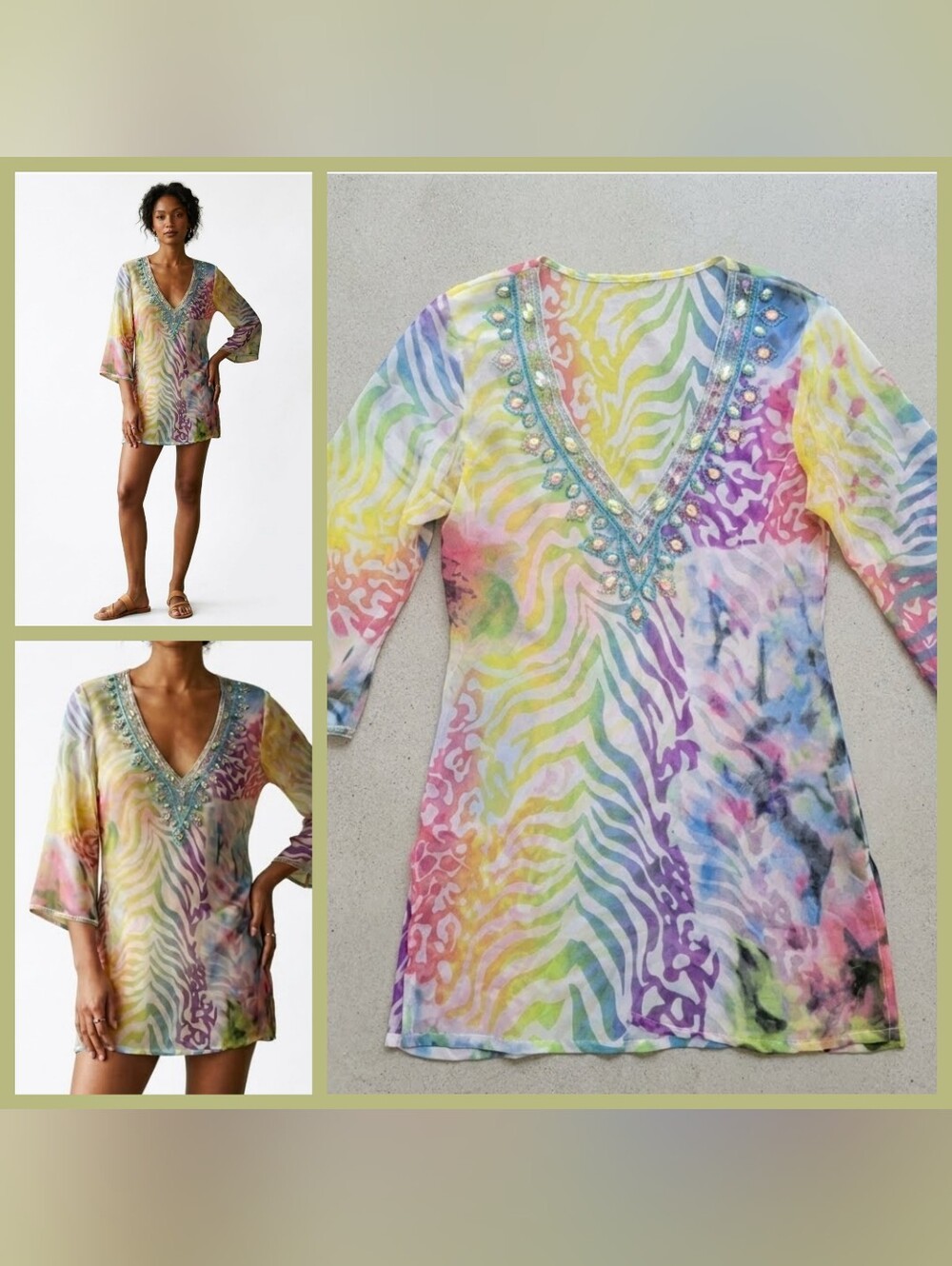 Darling SOLITAIRE JEWEL Colorful Swim COVER UP SM